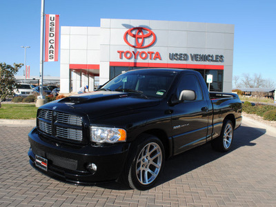 dodge ram pickup 1500 srt 10 2004 black pickup truck gasoline 10 cylinders rear wheel drive 6 speed manual 76087