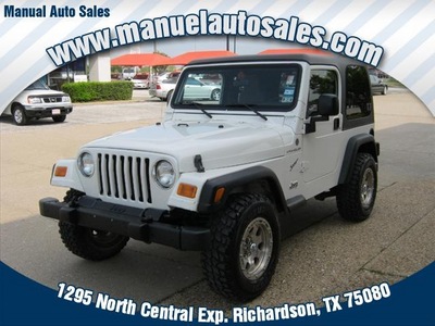 jeep wrangler 2004 white suv x gasoline 6 cylinders 4 wheel drive 75080