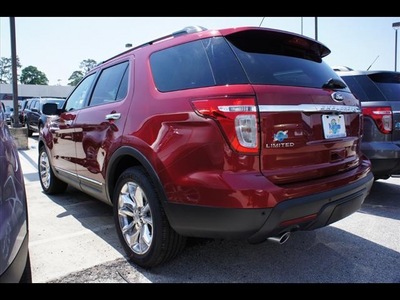 ford explorer 2013 red suv limited flex fuel 6 cylinders 2 wheel drive shiftable automatic 77338