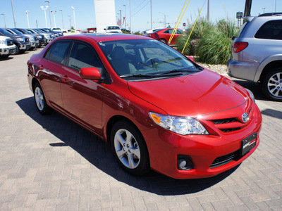 toyota corolla 2012 red sedan le gasoline 4 cylinders front wheel drive automatic 76087