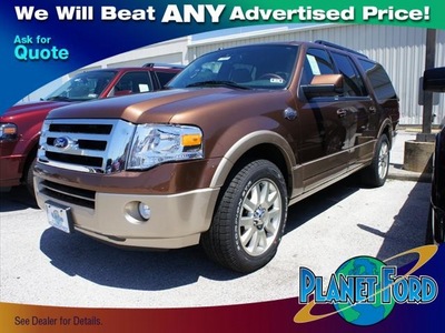 ford expedition el 2012 brown suv xlt flex fuel 8 cylinders 2 wheel drive 6 speed automatic 77338