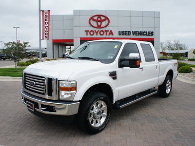 ford f 250 super duty 2010 white lariat diesel 8 cylinders 4 wheel drive automatic 76087