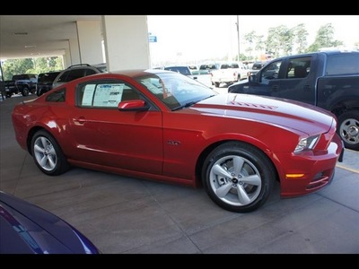 ford mustang 2013 red coupe gasoline 8 cylinders rear wheel drive 6 speed automatic 77338