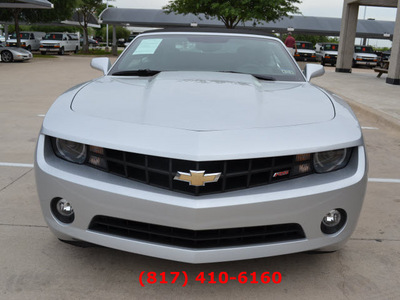 chevrolet camaro convertible 2011 silver lt w rs gasoline 6 cylinders rear wheel drive automatic 76051