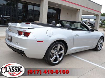 chevrolet camaro convertible 2011 silver lt w rs gasoline 6 cylinders rear wheel drive automatic 76051