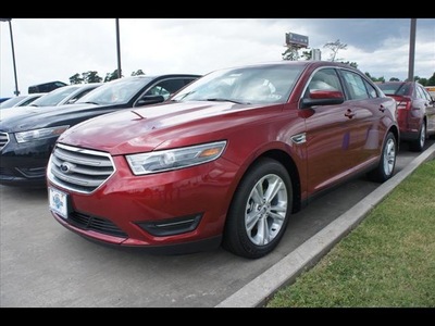 ford taurus 2013 red sedan sel gasoline 6 cylinders front wheel drive 6 speed automatic 77338