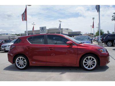 lexus ct200h 2011 red hatchback premium hybrid 4 cylinders front wheel drive automatic 77090