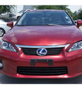 lexus ct200h 2011 red hatchback premium hybrid 4 cylinders front wheel drive automatic 77090