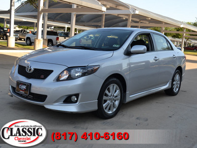 toyota corolla 2010 silver sedan s gasoline 4 cylinders front wheel drive automatic 76051