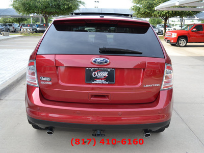 ford edge 2008 red suv limited w dvd gasoline 6 cylinders front wheel drive automatic 76051