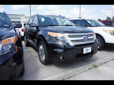 ford explorer 2013 black suv xlt flex fuel 6 cylinders 2 wheel drive shiftable automatic 77338