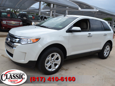 ford edge 2011 white sel gasoline 6 cylinders front wheel drive automatic 76051