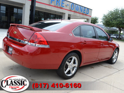 chevrolet impala 2008 red sedan ls flex fuel 6 cylinders front wheel drive automatic 76051