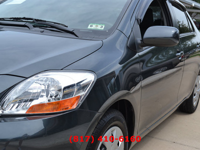 toyota yaris 2010 black sedan gasoline 4 cylinders front wheel drive automatic 76051