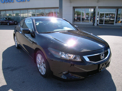 honda accord 2009 black coupe exl nav gasoline 6 cylinders front wheel drive automatic 46219