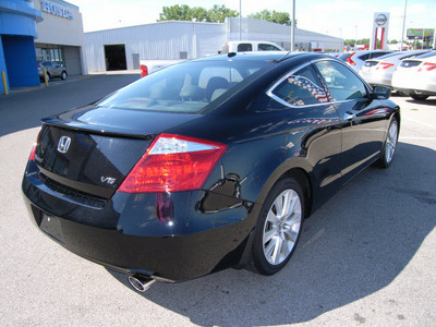 honda accord 2009 black coupe exl nav gasoline 6 cylinders front wheel drive automatic 46219