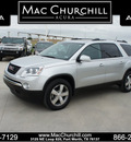 gmc acadia 2010 silver suv slt1 gasoline 6 cylinders front wheel drive automatic 76137