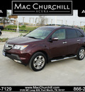 acura mdx 2007 dk  red suv w tech pckg gasoline 6 cylinders all whee drive automatic 76137