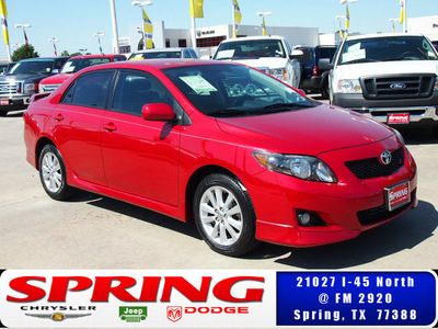 toyota corolla 2010 red sedan gasoline 4 cylinders front wheel drive automatic 77388