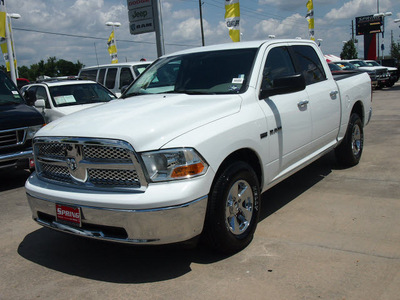 dodge ram pickup 1500 2010 white slt gasoline 8 cylinders 2 wheel drive 5 speed automatic 77388