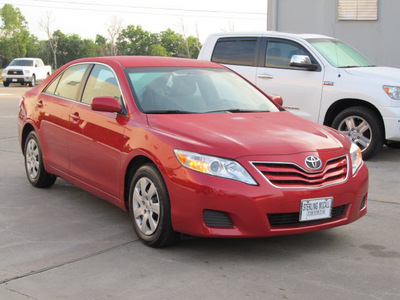 toyota camry 2010 red sedan le gasoline 4 cylinders front wheel drive automatic with overdrive 77074