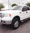 ford f 150 2008 white xlt gasoline 8 cylinders 4 wheel drive automatic 75075