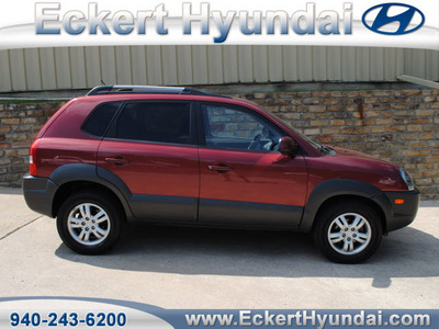 hyundai tucson 2008 dk  red suv se gasoline 6 cylinders all whee drive automatic 76210