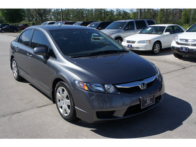 honda civic 2010 gray sedan lx gasoline 4 cylinders front wheel drive 5 speed manual 77339