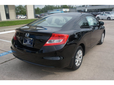 honda civic 2012 black coupe lx gasoline 4 cylinders front wheel drive automatic 77339