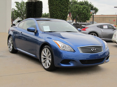 infiniti g37 2008 dk  blue coupe sport gasoline 6 cylinders rear wheel drive shiftable automatic 77477