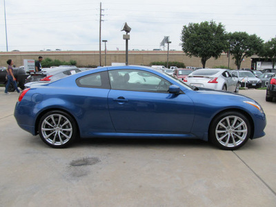 infiniti g37 2008 dk  blue coupe sport gasoline 6 cylinders rear wheel drive shiftable automatic 77477