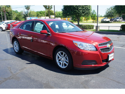 chevrolet malibu 2013 red sedan eco gasoline 4 cylinders front wheel drive 6 speed automatic 77581