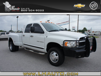 dodge ram pickup 3500 2005 white slt diesel 6 cylinders 4 wheel drive automatic 78654