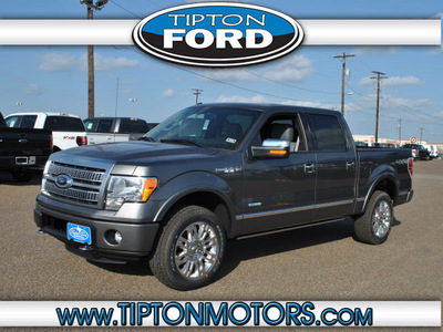 ford f 150 2012 gray platinum gasoline 6 cylinders 4 wheel drive automatic 78523