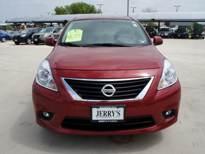 nissan versa 2012 red sedan sl gasoline 4 cylinders front wheel drive automatic with overdrive 76087