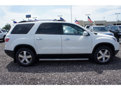 gmc acadia 2012 white suv slt 2 gasoline 6 cylinders front wheel drive automatic 77521