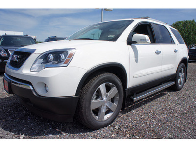 gmc acadia 2012 white suv slt 2 gasoline 6 cylinders front wheel drive automatic 77521