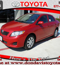 toyota corolla 2010 red sedan le gasoline 4 cylinders front wheel drive automatic 76011