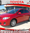 toyota corolla 2011 red sedan le gasoline 4 cylinders front wheel drive automatic 76011