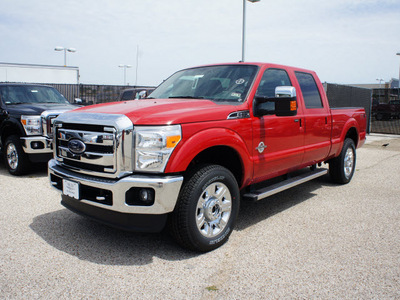 ford f 250 super duty 2012 red lariat biodiesel 8 cylinders 4 wheel drive 6 speed automatic 75235