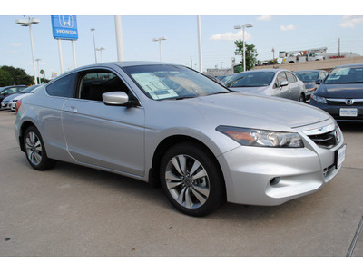 honda accord 2012 silver coupe gasoline 4 cylinders front wheel drive 5 speed automatic 77025