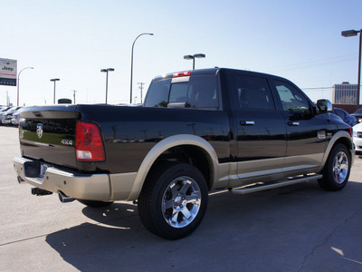 ram ram pickup 1500 2012 black laramie longhorn gasoline 8 cylinders 4 wheel drive automatic 76011