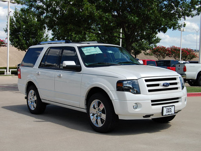 ford expedition 2009 white platinum suv limited flex fuel 8 cylinders 2 wheel drive automatic with overdrive 76011
