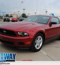 ford mustang 2012 red candy coupe v6 gasoline 6 cylinders rear wheel drive 6 spd 75062