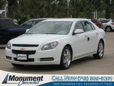 chevrolet malibu 2012 white sedan lt gasoline 4 cylinders front wheel drive automatic 77503