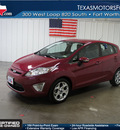 ford fiesta 2011 red hatchback ses gasoline 4 cylinders front wheel drive automatic 76108