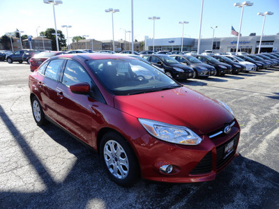 ford focus 2012 red sedan se flex fuel 4 cylinders front wheel drive automatic with overdrive 60546