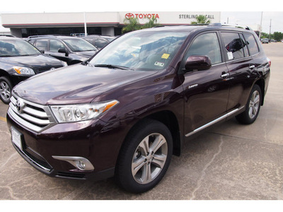 toyota highlander 2012 dk  red suv limited gasoline 6 cylinders front wheel drive automatic 77074