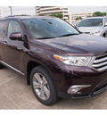 toyota highlander 2012 dk  red suv limited gasoline 6 cylinders front wheel drive automatic 77074