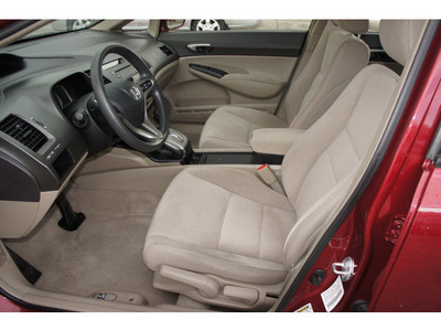 honda civic 2011 red sedan lx gasoline 4 cylinders front wheel drive automatic 77339